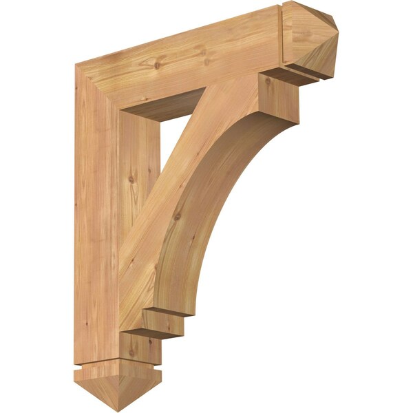 Ekena Millwork Imperial Arts & Crafts Smooth Bracket, Western Red Cedar, 5 1/2"W x 28"D x 32"H BKT06X28X32IMP03SWR - main